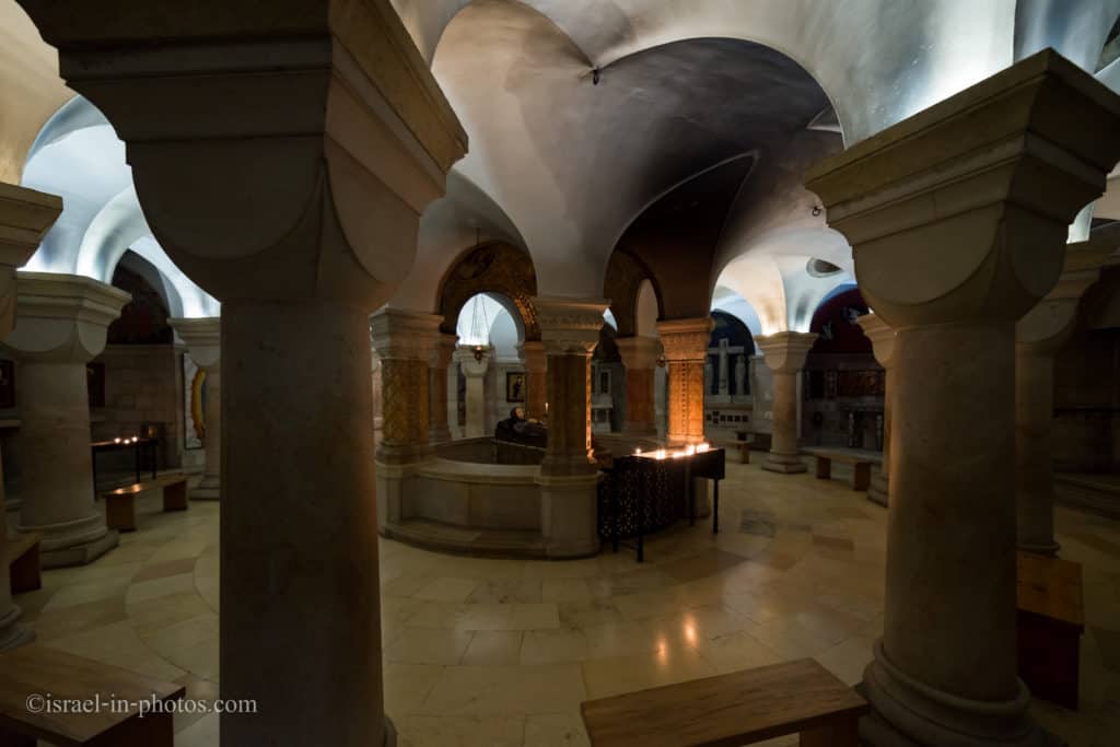 Crypt in the Abbey of the Dormition in Jerusalem, Israel