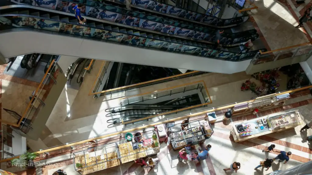 View of the mall from above