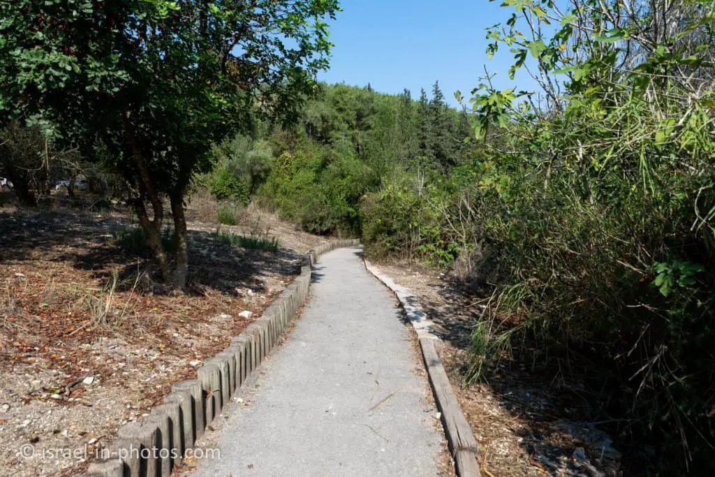 The wheelchair-accessible trail at Nahal HaShofet
