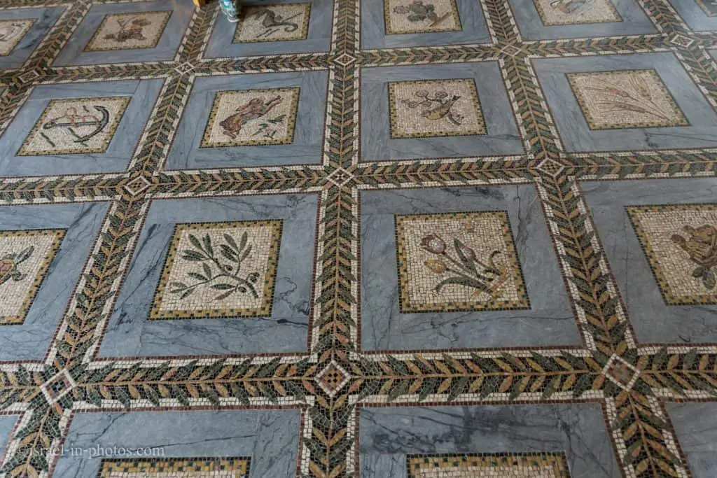 Mosaic floor at the upper church