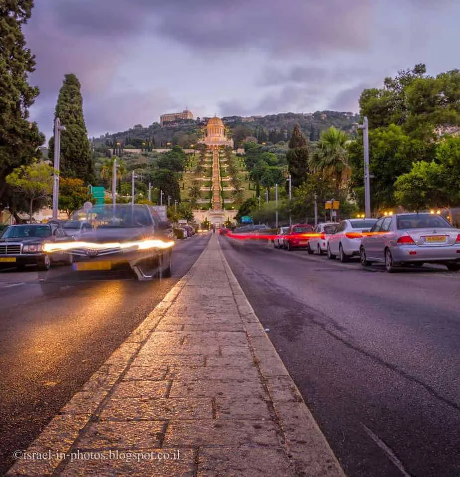 שדרות בן גוריון והגנים הבהאיים בחיפה