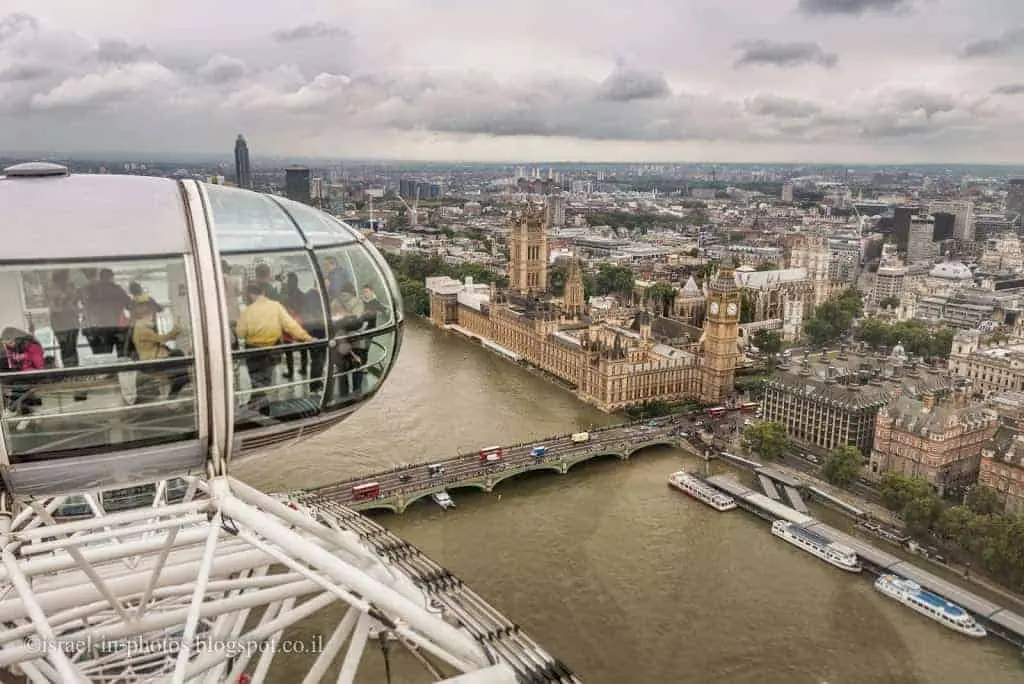 Вестминстерский от верхней London Eye