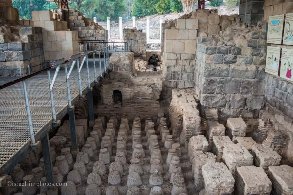 בית המרחץ בגן הלאומי בית שאן
