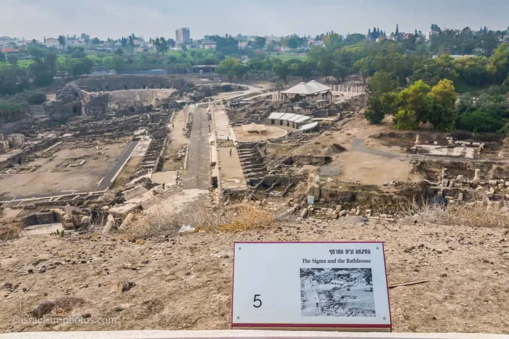 View of Beit Shean National Park from the Tel