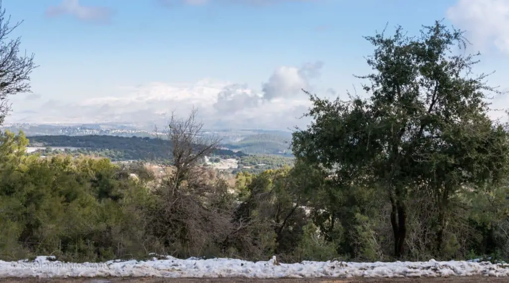 Snow at Mount Meron - Second-Highest Mountain in Israel ...