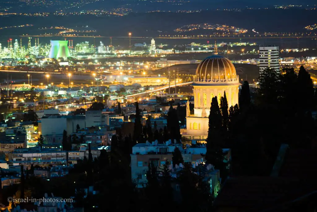 Bahai Gardens from Shnayim Be’November Viewpoint