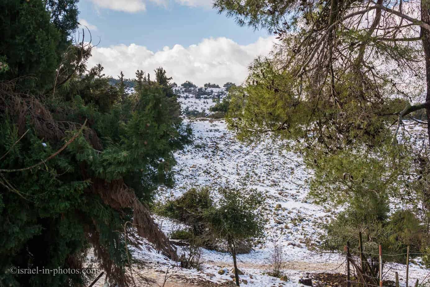 Snow on Mount Meron