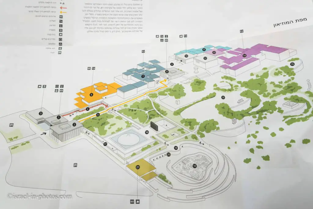 Карта Музея Израиля в Иерусалиме