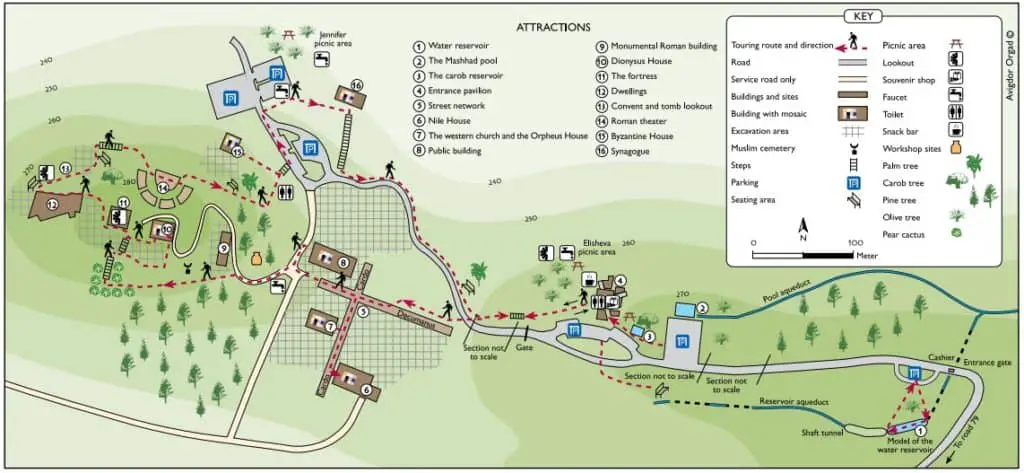 Map of Tzipori National Park