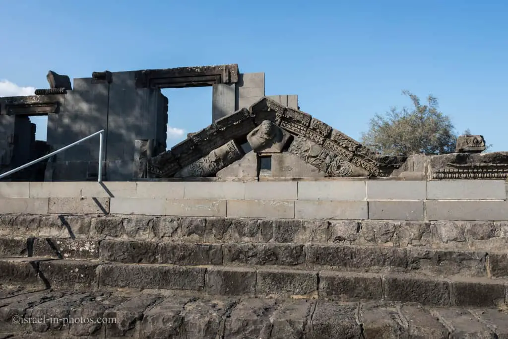 The entrance to the Synagogue, Korazim National Park, Israel