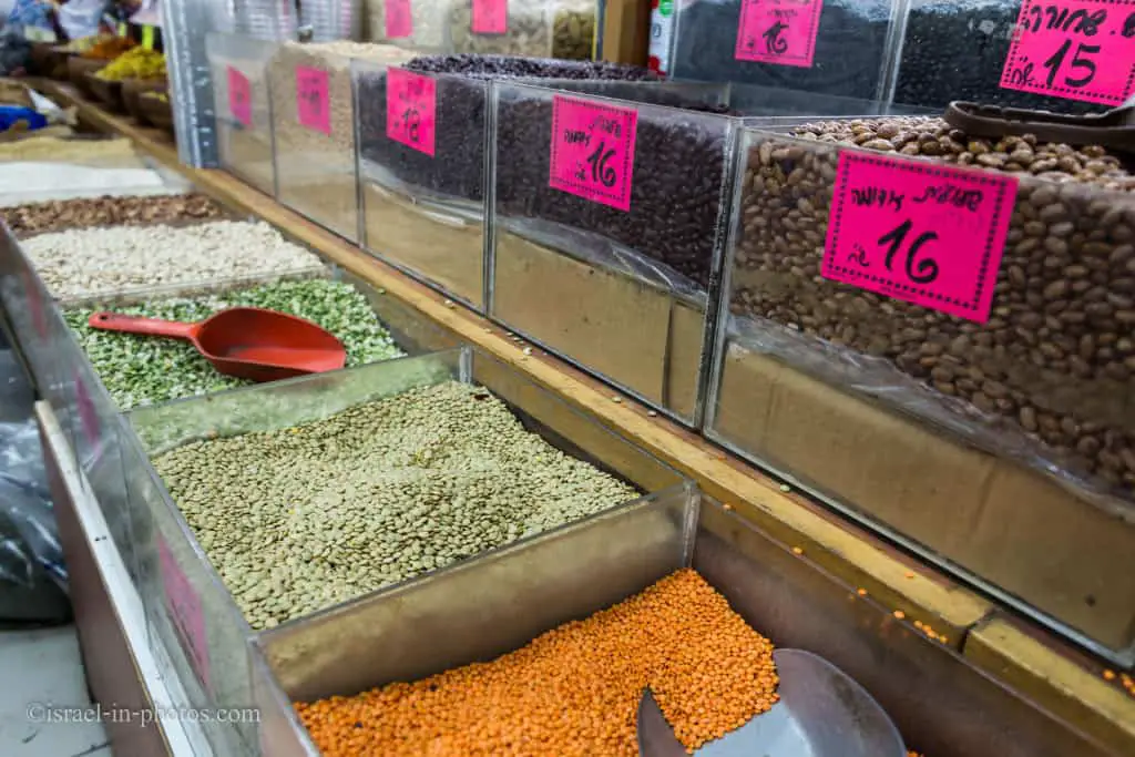 Herbs, spices and nuts at Levinsky Market