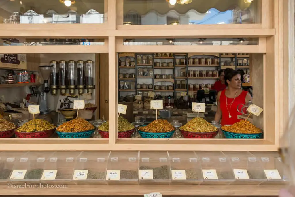 Herbs, spices and nuts at Levinsky Market