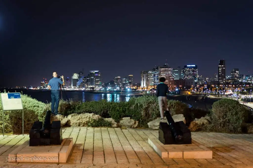 Night view of Tel Aviv from Jaffa