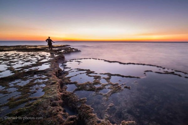 Sunset on Achziv Beach, Israel