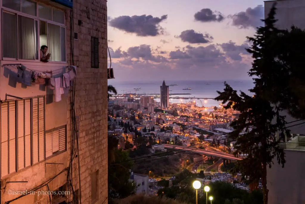 Cityscape from viewpoint in Haifa