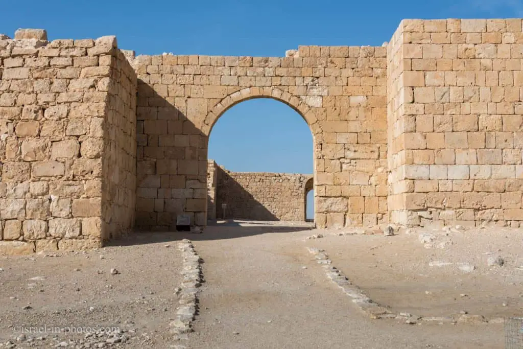 Fortress gate, Avdat National Park in Southern Israel
