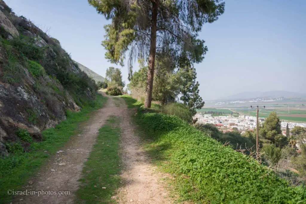 The trail and Kibbutz Hephzibah