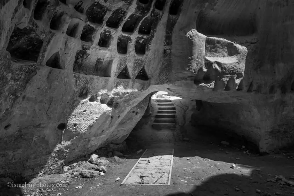 Columbarium cave at Midras Ruins, Israel