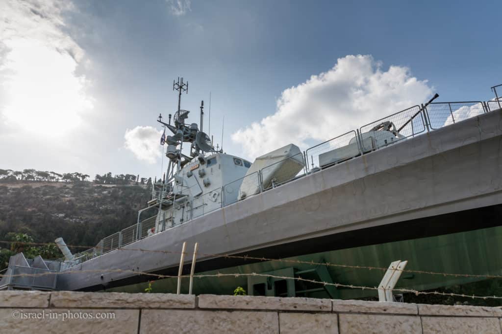 The missile boat at Clandestine Immigration and Naval Museum in Haifa, Israel