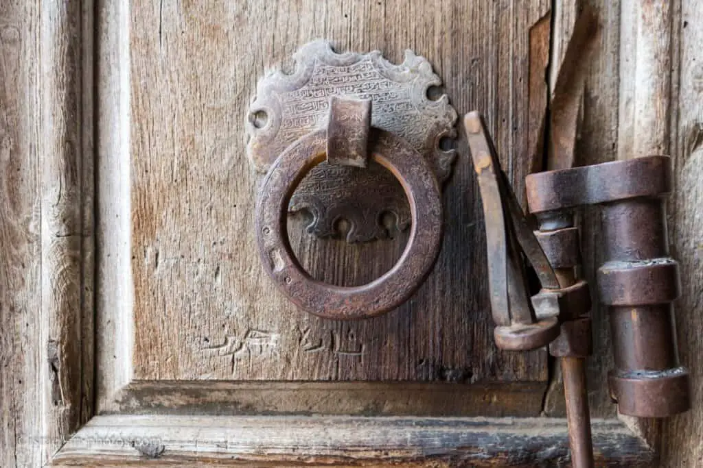 Closeup of the door