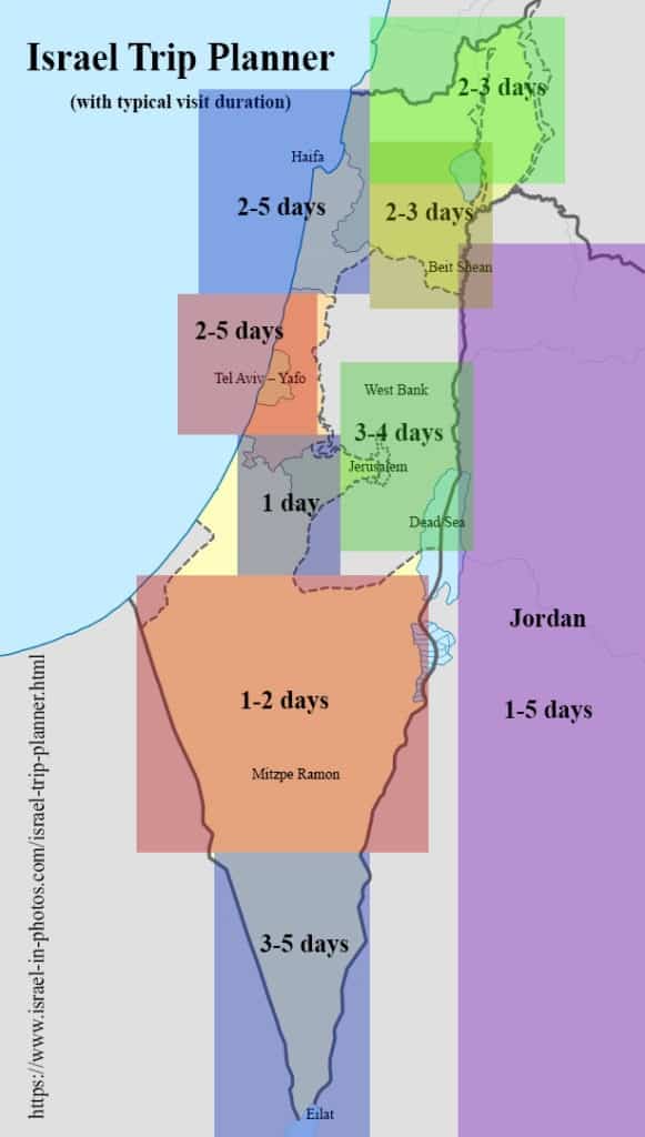 תכנון טיול בישראל