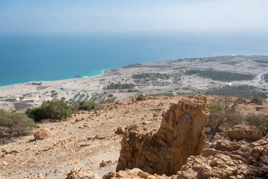 View of the Dead Sea from Ein Gedi Nature Reserve