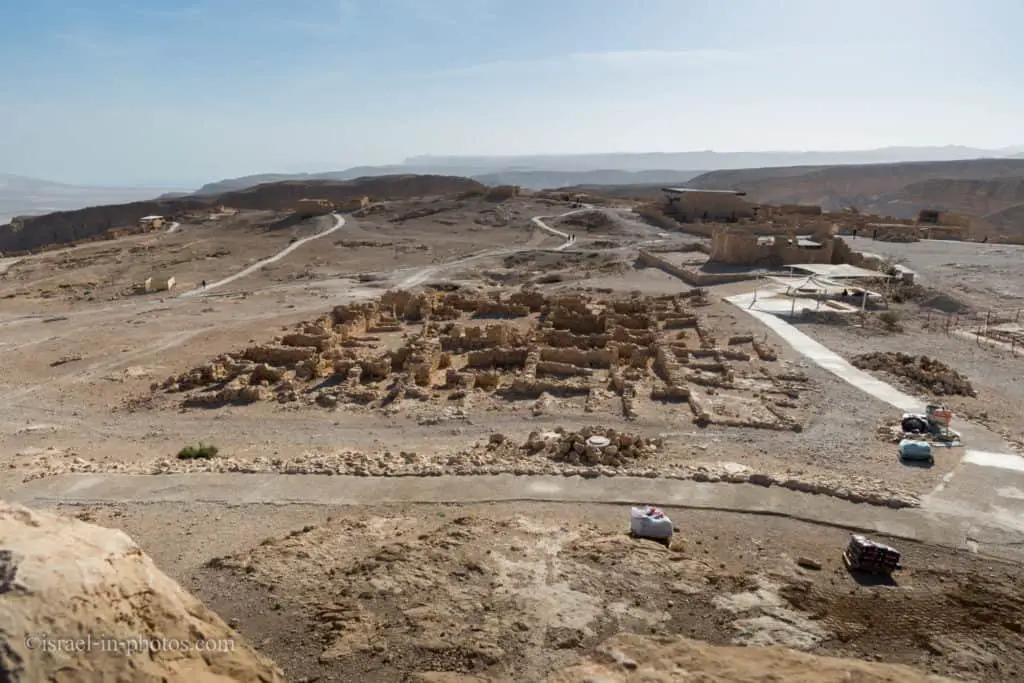 View of the Officer's Quarters at Masada