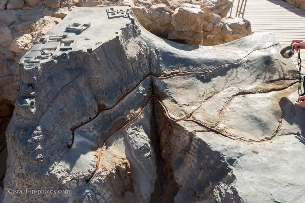 Model of water collection system At Masada