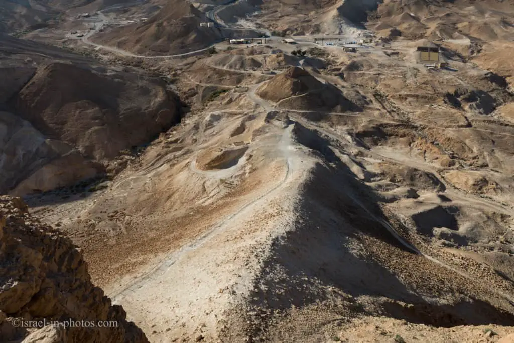 Siege ramp path and western entrance to Masada