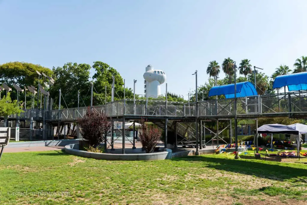 Garden of Science with the Koffler particle accelerator in the background