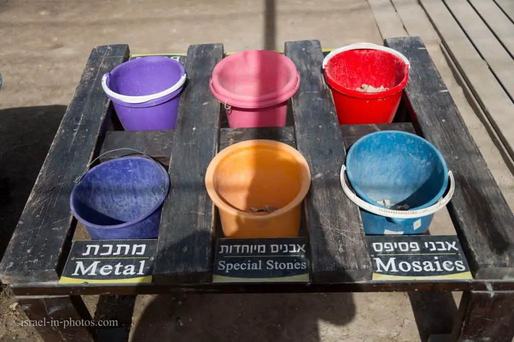 Sorting station at Ancient Jerusalem Sifting Project