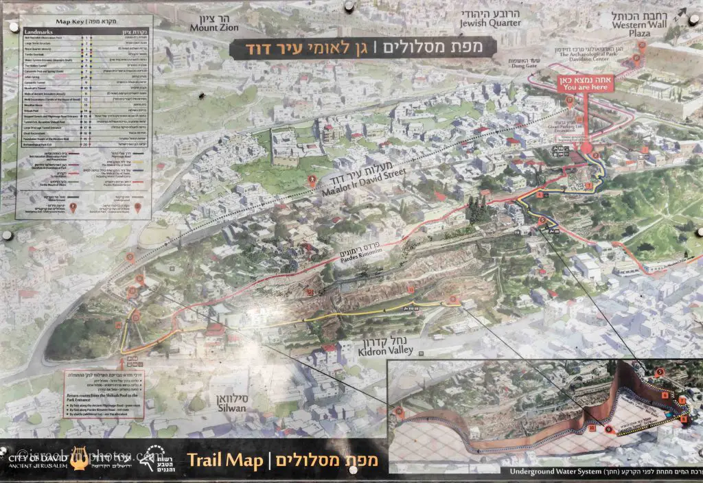 City of David Trail Map