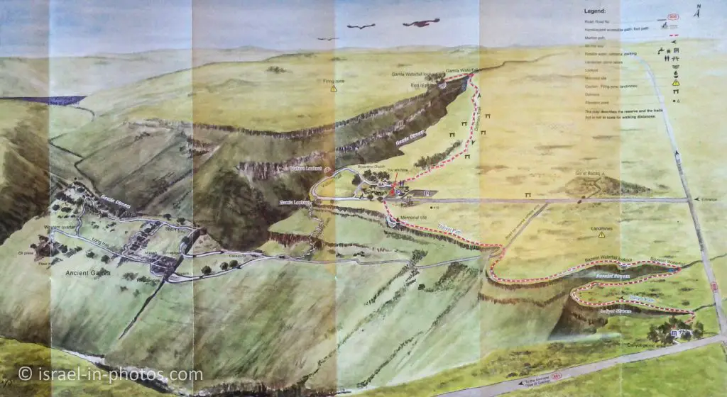 Map of Gamla Nature Reserve