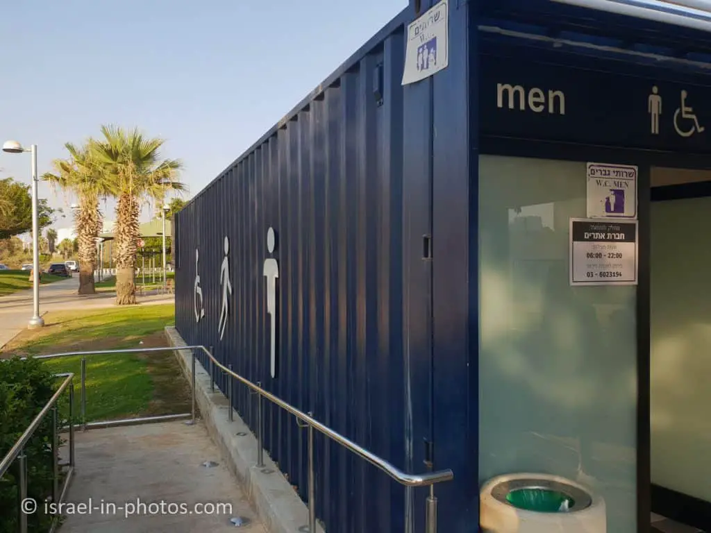 Container restrooms at Tel Aviv port