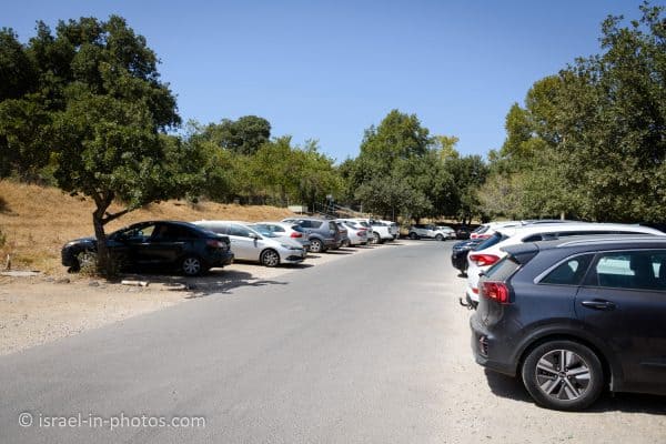Parking at Horshat Tal National Park